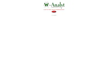 Website Screenshot: W-Analyt Wolfgang Heinrich index - Willkommen bei W-Analyt - Date: 2023-06-26 10:24:25