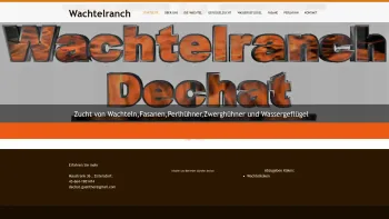 Website Screenshot: Dechat - Wachtelranch - Startseite - Date: 2023-06-14 10:46:06