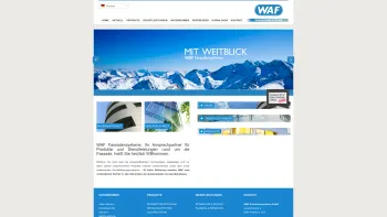 Website Screenshot: WAF Fassadensysteme GmbH - WAF-Fassaden | Fassaden - Metall - Innsbruck - Tirol - Date: 2023-06-26 10:24:28