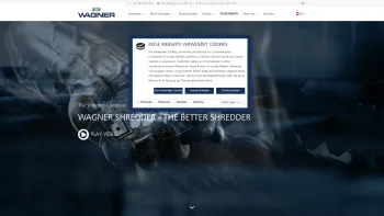 Website Screenshot: WAGNER Maschinenbau GmbH - Wagner Shredder – The better Shredder Made in Austria. - Date: 2023-06-26 10:24:28