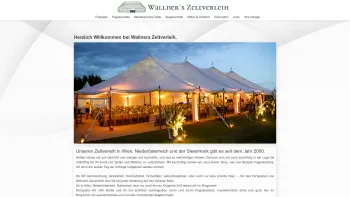 Website Screenshot: F. Wallner Wallners Zeltverleih - Wallners Zeltverleih - Wien, Niederösterreich, Steiermark - Date: 2023-06-26 10:24:31