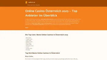 Website Screenshot: waltsch e.U. - Bestes Online Casino Österreich 2023 | Top 3 Casino Seiten - Date: 2023-06-26 10:24:34