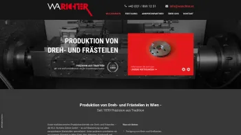 Website Screenshot: W.A. Richters Söhne Franz und Karl Richter GmbH - Metallverarbeitung in Wien & österreichweit | W.A. Richters Söhne GmbH - Date: 2023-06-26 10:24:34
