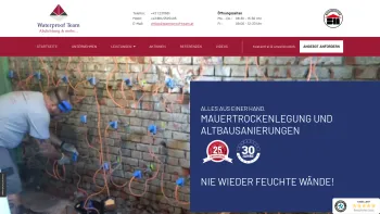 Website Screenshot: Waterproof Team - Waterproof Team | Mauertrockenlegung in Wien - Date: 2023-06-14 10:46:52
