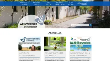 Website Screenshot: Weinviertler Dreiländereck Niederösterreich Natur WeRad Pferd Kellergassen - Kleinregion Weinviertler Dreiländereck - Home - Date: 2023-06-15 16:02:34
