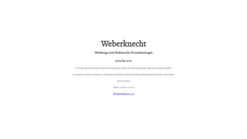 Website Screenshot: Weberknecht - Webdesign und Multimedia-Dienstleistungen - Weberknecht - Webdesign und Multimedia-Dienstleistungen - Date: 2023-06-14 10:46:11