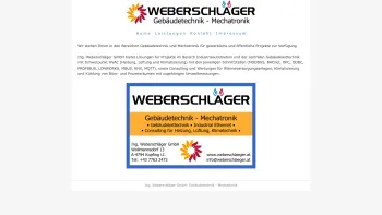 Website Screenshot: Ing. Weberschläger GmbH Heizung Sanitär Lüftung Gebäudetechnik und Datentechnik - Ing. Weberschläger GmbH: Gebäudetechnik - Mechatronik - Date: 2023-06-26 10:24:40