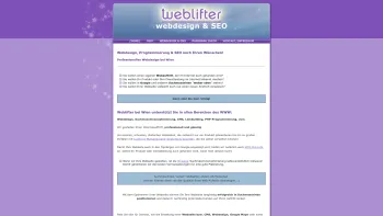 Website Screenshot: www.weblifter.at Webseiten-Optimierung für Suchmaschinen - Webdesign Weblifter Wien - Webdesign, SEO und Wartung in Wien - Date: 2023-06-26 10:24:40