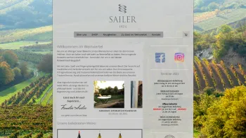 Website Screenshot: Sailer Herzlich - Weingut Sailer aus dem Weinviertel - Weingut Sailer aus Haugsdorf - Grüner Veltliner und Zweigelt aus dem Weinviertel - Date: 2023-06-26 10:24:46