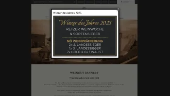 Website Screenshot: to weingutbannert - Weingut Bannert - Date: 2023-06-26 10:24:46