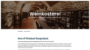 Website Screenshot: Weinkosterei Vinothek Burgenland - Weinkosterei Vinothek Burgenland | Burghotel Schlaining - Date: 2023-06-26 10:26:51