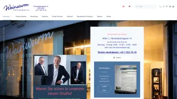 Website Screenshot: Weinwurm Fotografie - Weinwurm Fotografie, Fotostudio in 1010 Wien, Himmelpfortgasse 14, Fotograf - Date: 2023-06-26 10:24:49