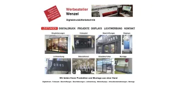 Website Screenshot: Werbeatelier Kurt Wenzel - Werbeatelier Wenzel Leistungsangebot für Ihren Digitaldruck und Ihre Beschriftungen - Date: 2023-06-15 16:02:34