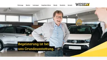 Website Screenshot: Walter Wesely Gesellschaft Auto Wesely Opel Citroen Suzuki Chevrolet Saab Kia - Wesely - Autohaus 2 x in St. Pölten und 1x in Mariazell - Date: 2023-06-26 10:24:57