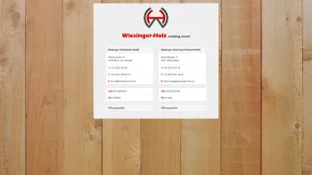 Website Screenshot: Schiller & Wiesinger Holzhandel GmbH - Wiesinger-Holz - Date: 2023-06-14 10:37:21