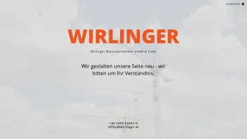 Website Screenshot: Wirlinger Bauunternehmen GmbH Co UTA--TELKOM - WIR VERWIRKLICHEN TRÄUME - BAUUNTERNEHMEN WIRLINGER - Date: 2023-06-15 16:02:34