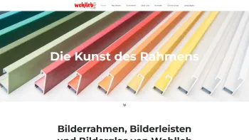 Website Screenshot: Wohlleb Rahmen GmbH - Wohlleb Rahmen - Bilderrahmen, Bilderleisten und Bilderglas | Wohlleb Rahmen - Date: 2023-06-14 10:46:22