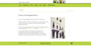 Website Screenshot: Wunderbaldinger Gesellschaft WUBA - Wunderbaldinger GmbH :: Home - Date: 2023-06-26 10:25:20