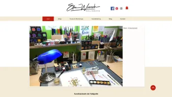Website Screenshot: Kalligrafie & Handlettering Elke Wunsch - WUNSCHBRIEFE - Kalligrafie und Handlettering - Kurse und Workshops, Graz - Date: 2023-06-26 10:25:21