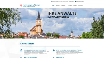 Website Screenshot: Mayrhofer Führer Rechtsanwälte KEG Waldviertel - Home - Date: 2023-06-26 10:25:24
