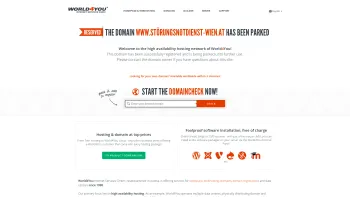 Website Screenshot: Störungsnotdienst - This domain has been parked | World4You - Date: 2023-06-26 10:22:30