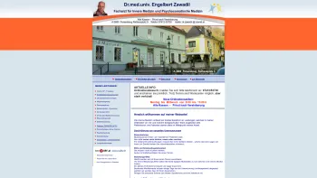 Website Screenshot: Dr. med. univ. Engelbert Zawadil - Internist Dr. Zawadil - Date: 2023-06-26 10:25:33