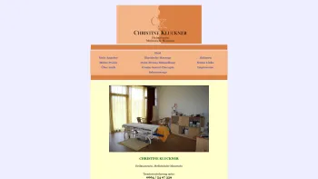 Website Screenshot: Christine Kluckner Heilmasseurin, Medizinische Masseurin - Christine Kluckner - Heilmasseurin, Medizinische Masseurin - Date: 2023-06-26 10:25:33