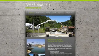 Website Screenshot: Zlanabitnig Bauträger Ges.m.b.H - Peter Zlanabitnig Betonpumpe - Wir liefern Ihren Beton bis vor die Haustüre! - Date: 2023-06-26 10:25:42