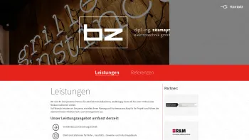 Website Screenshot: Dipl. Ing. Bernard Zösmayr Gesellschaft elektro zoesmayr - Zoesmayr Elektrotechnik - Leistungen - Date: 2023-06-26 10:25:42
