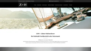 Website Screenshot: Günter Z&H-Edelstahl - Z&H Günter Hafenscherer - Edelstahl-Fachbetrieb in Wartberg, Steiermark - Date: 2023-06-26 10:25:44