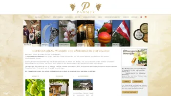 Website Screenshot: Urlaub am Winzerhof Pammer Fam. Pammers Heurigenlokal Bacharnsdorf Wachau - Fam. Pammer - Heurigenlokal, Weinbau und Gästehaus - Date: 2023-06-26 10:25:45