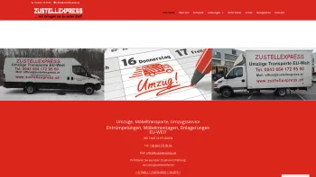 Website Screenshot: Umzüge Möbeltransporte Übersiedlungen Eu-WEIT www.zustellexpress.at - Startseite - Zustellexpress - Date: 2023-06-26 10:25:45