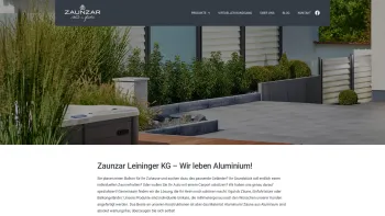 Website Screenshot: Zaun Zar Leininger KG - Zaun aus Aluminium | Balkongeländer | Gartentüre | Wind- und Sichtschutz - Date: 2023-06-15 16:02:34