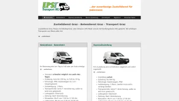 Website Screenshot: EPS Transport KG Zustelldienst-Graz.at - Zustelldienst Graz - Botendienst, Kurierdienst, Transporte für Jedermann - Date: 2023-06-15 16:02:34